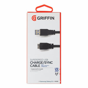 Griffin (GC39996) 3.2Ft Charge/Sync Cable for Micro USB Devices - Black