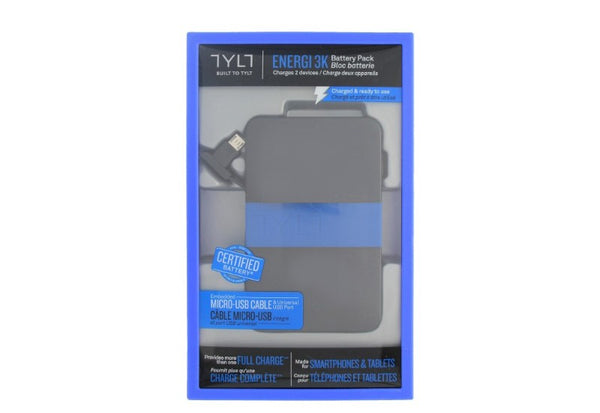 TYLT Energi 3K 3000mAh Micro-USB Battery Pack